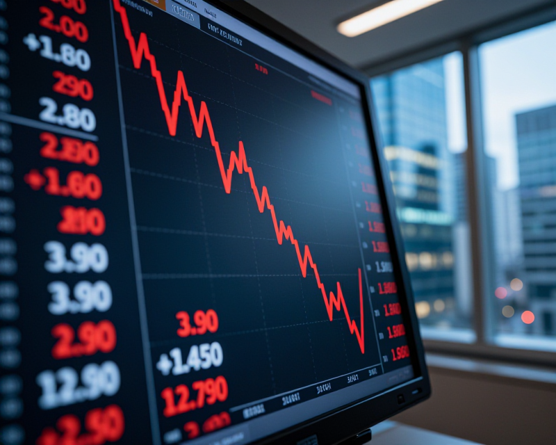 Financial Market Decline Concept