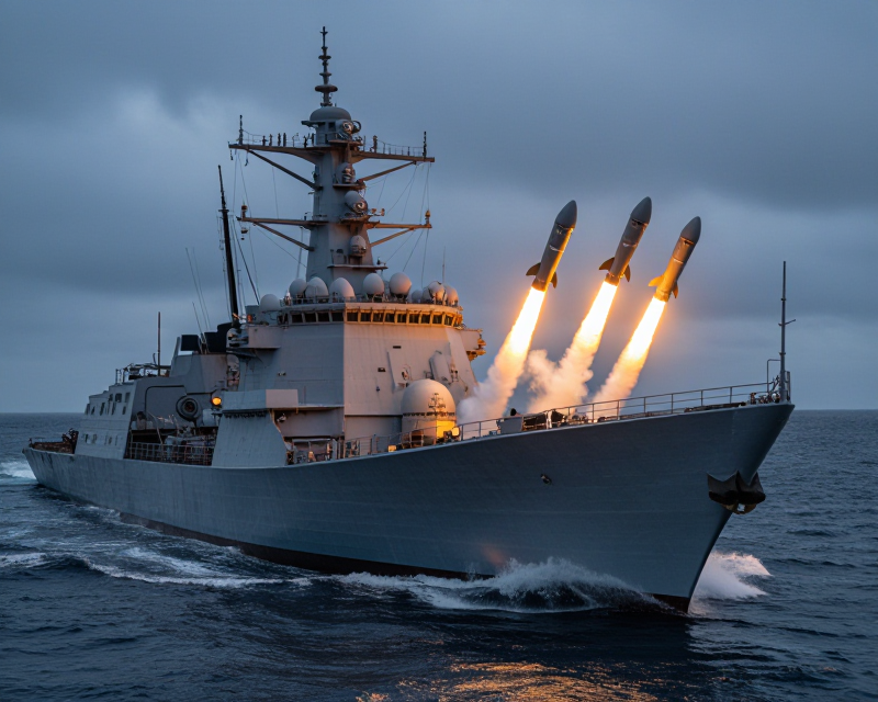 North Korean Destroyer Weapons Test